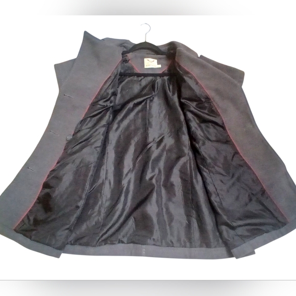 Faded Glory Women's Charcoal Grey Double-Breasted PeaCoat Jacket-Size 1X EUC - Picture 5 of 7